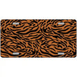 Tiger Pattern Metal Novelty License Plate 12" x 6" (LP)