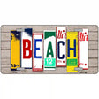 Beach Wood License Plate Art Novelty Metal License Plate 12" x 6" (LP)