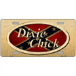 Dixie Chick in Rebel Flag Novelty Metal License Plate 12" x 6" (LP)