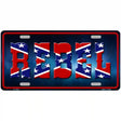 Rebel Novelty Metal License Plate 12" x 6" (LP)