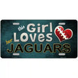 This Girl Loves Her Jaguars Novelty Metal License Plate 12" x 6" (LP)