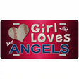 This Girl Loves Her Angels Novelty Metal License Plate 12" x 6" (LP)