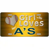 This Girl Loves Her Athletics Novelty Metal License Plate 12" x 6" (LP)