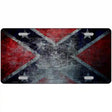 Confederate Flag Scratched Novelty Metal License Plate 12" x 6" (LP)