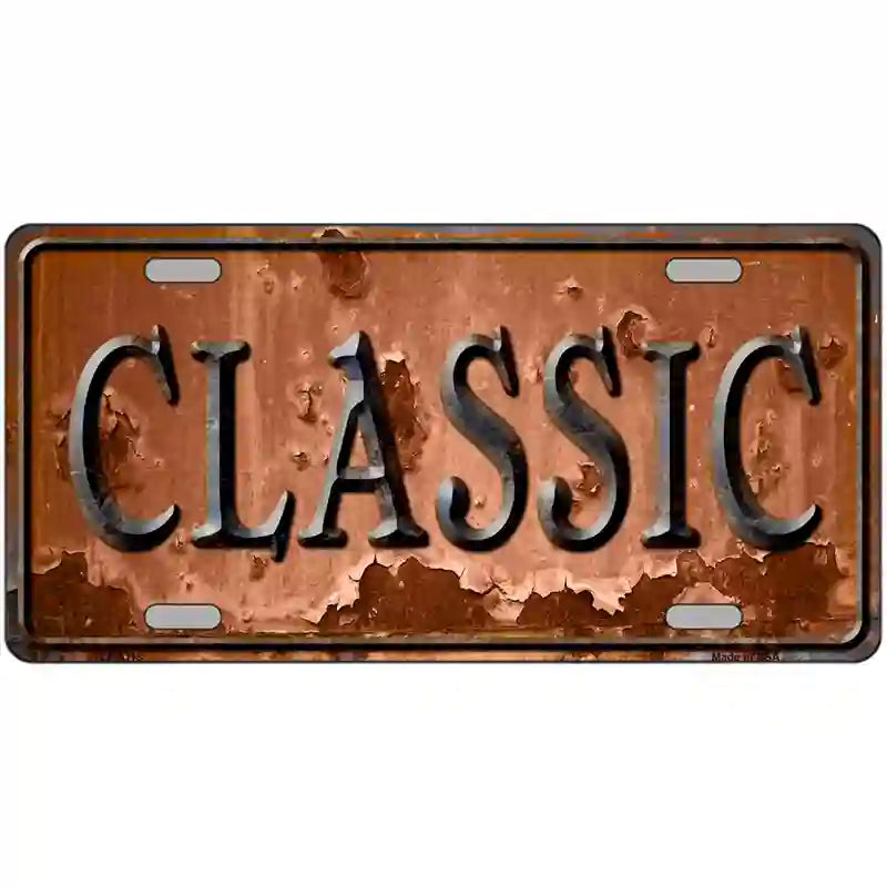 Classic Novelty Metal License Plate 12" x 6" (LP)