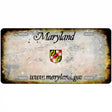 Maryland State Rusty Novelty Metal License Plate 12" x 6" (LP)