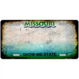 Missouri State Rusty Novelty Metal License Plate 12" x 6" (LP)