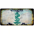 Oregon State Rusty Novelty Metal License Plate 12" x 6" (LP)