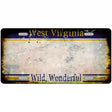 West Virginia State Rusty Novelty Metal License Plate 12" x 6" (LP)