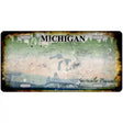 Michigan Spectacular Peninsulas Blank Rusty Novelty Metal License Plate 12" x 6" (LP)