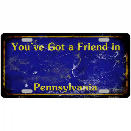 Pennsylvania Rusty Novelty Metal License Plate 12" x 6" (LP) / Yes