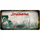 Louisiana Rusty Novelty Metal License Plate 12" x 6" (LP)