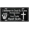 God And Guns Novelty Metal License Plate 12" x 6" (LP)