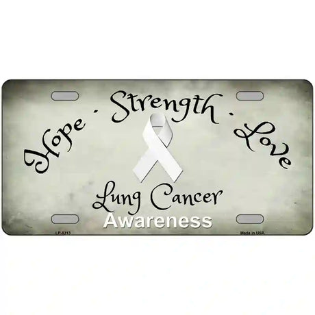 Lung Cancer Ribbon Novelty Metal License Plate 12" x 6" (LP)