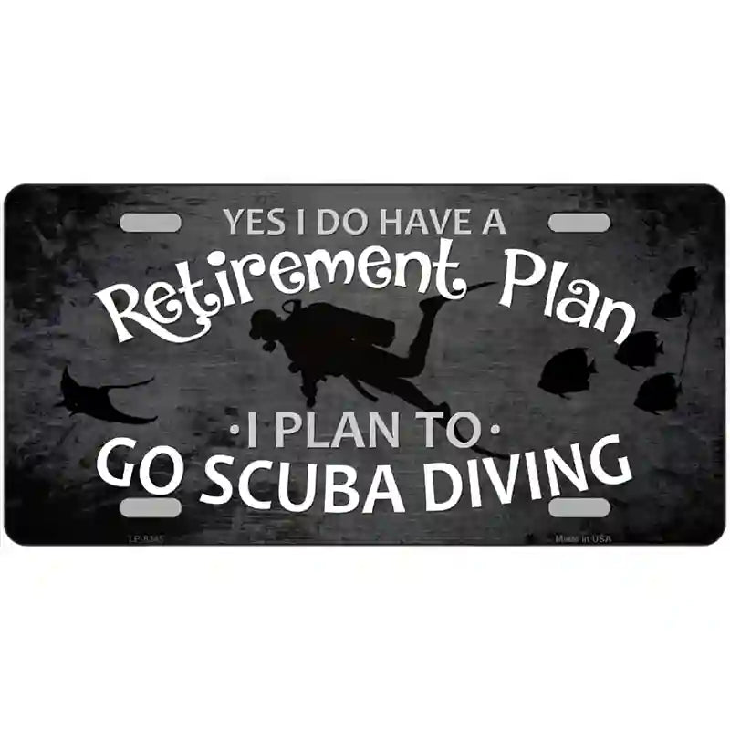 Retirement Plan Metal Novelty License Plate 12" x 6" (LP)