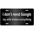 Dont Need Google Metal Novelty License Plate 12" x 6" (LP)