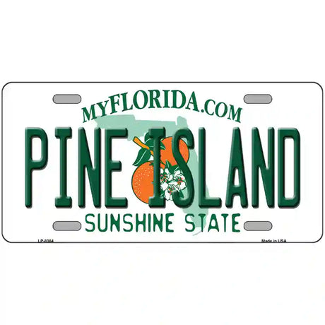 Pine Island Metal Novelty License Plate 12" x 6" (LP)