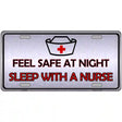 Feel Safe At Night Metal Novelty License Plate 12" x 6" (LP)