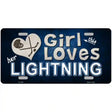 This Girl Loves Her Lightning Novelty Metal License Plate 12" x 6" (LP)