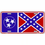 Confederate Flag Tennessee Novelty Metal License Plate 12" x 6" (LP)