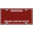 Arizona Red Metal Novelty License Plate 12" x 6" (LP) / Yes