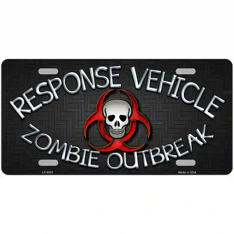 Response Vehicle Metal Novelty License Plate 12" x 6" (LP)