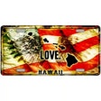 Hawaii Love Metal Novelty License Plate 12" x 6" (LP)