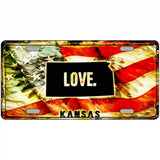 Kansas Love Metal Novelty License Plate 12" x 6" (LP)