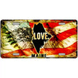 Maine Love Metal Novelty License Plate 12" x 6" (LP)