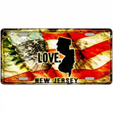 New Jersey Love Metal Novelty License Plate 12" x 6" (LP)