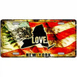 New York Love Metal Novelty License Plate 12" x 6" (LP)