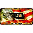 Oklahoma Love Metal Novelty License Plate 12" x 6" (LP)