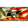 Tennessee Love Metal Novelty License Plate 12" x 6" (LP)