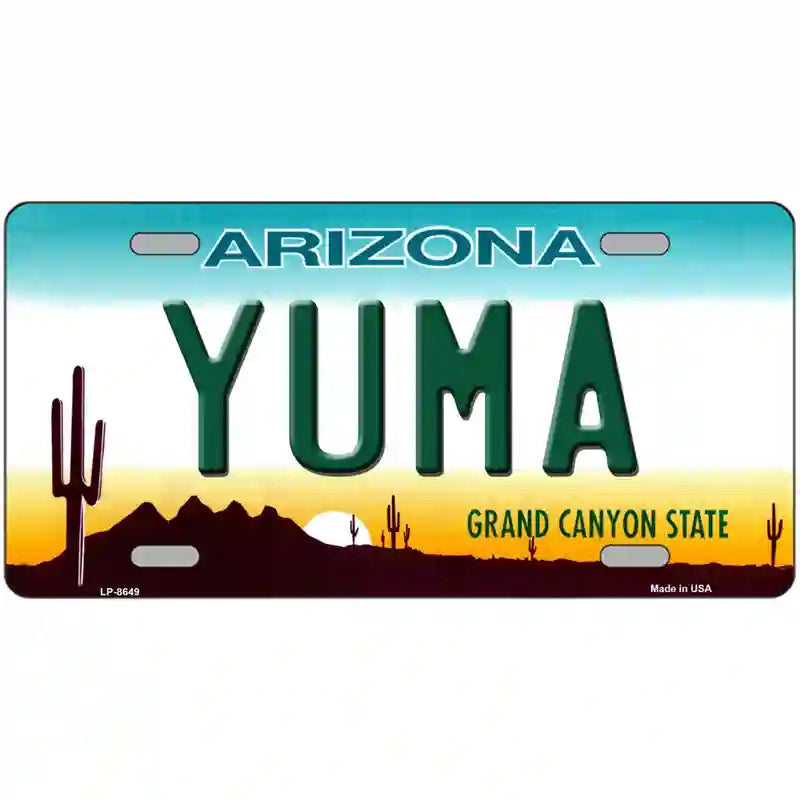 Yuma Arizona Metal Novelty License Plate 12" x 6" (LP)