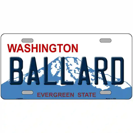 Ballard Washington Metal Novelty License Plate 12" x 6" (LP)