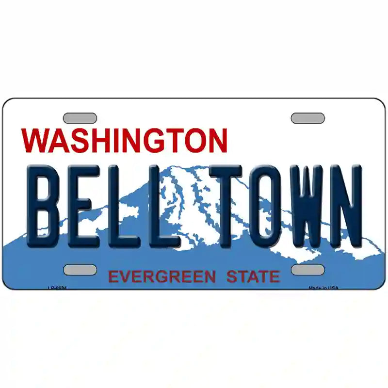 Bell Town Washington Metal Novelty License Plate 12" x 6" (LP)