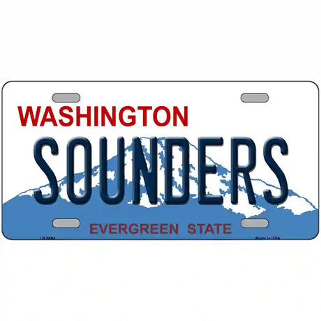 Sounders Washington Metal Novelty License Plate 12" x 6" (LP)