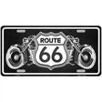 Route 66 With Bikes Metal Novelty License Plate 12" x 6" (LP)