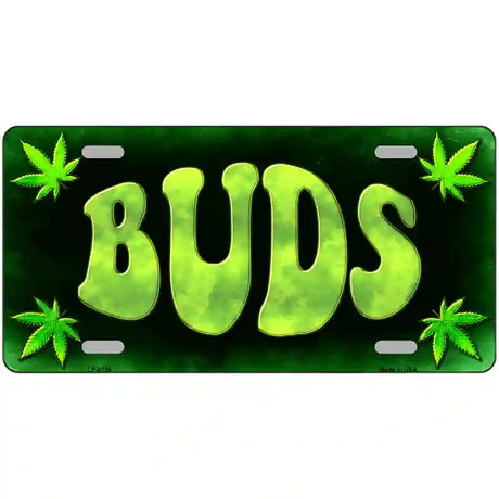 Buds Metal Novelty License Plate 12" x 6" (LP)