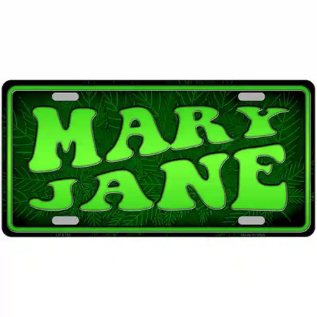 Mary Jane Metal Novelty License Plate 12" x 6" (LP)