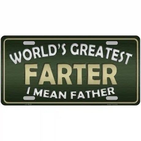 Greatest Farter Metal Novelty License Plate