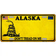 Alaska Dont Tread On Me Metal Novelty License Plate 12" x 6" (LP) / Yes