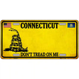 Connecticut Dont Tread On Me Metal Novelty License Plate 12" x 6" (LP)