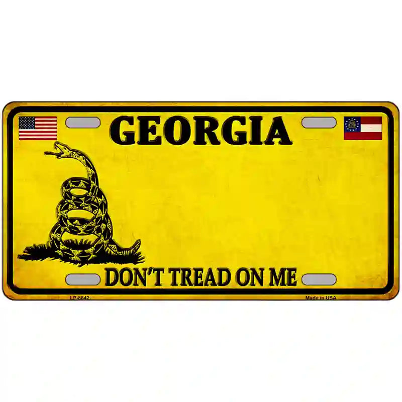 Georgia Dont Tread On Me Metal Novelty License Plate 12" x 6" (LP) / Yes