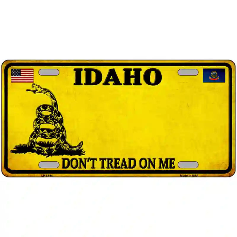 Idaho Dont Tread On Me Metal Novelty License Plate 12" x 6" (LP)