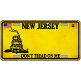 New Jersey Dont Tread On Me Metal Novelty License Plate 12" x 6" (LP) / Yes