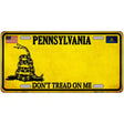 Pennsylvania Dont Tread On Me Metal Novelty License Plate 12" x 6" (LP) / Yes