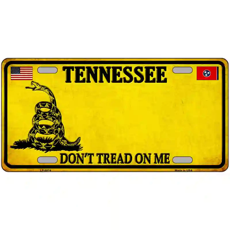 Tennessee Dont Tread On Me Metal Novelty License Plate