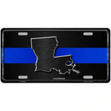 Louisiana Thin Blue Line Metal Novelty License Plate