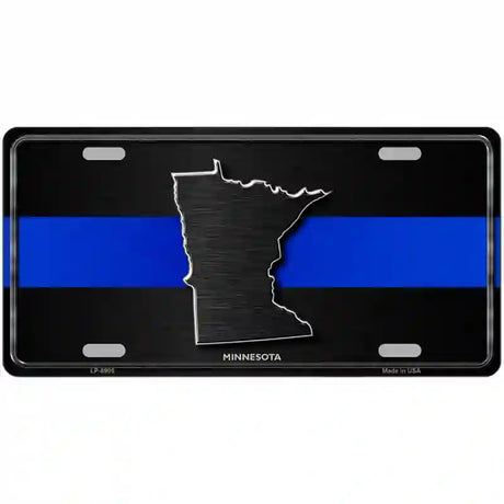 Minnesota Thin Blue Line Metal Novelty License Plate 12" x 6" (LP)